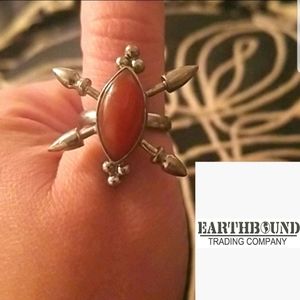 Oversized Burnt Orange Fashion Ring